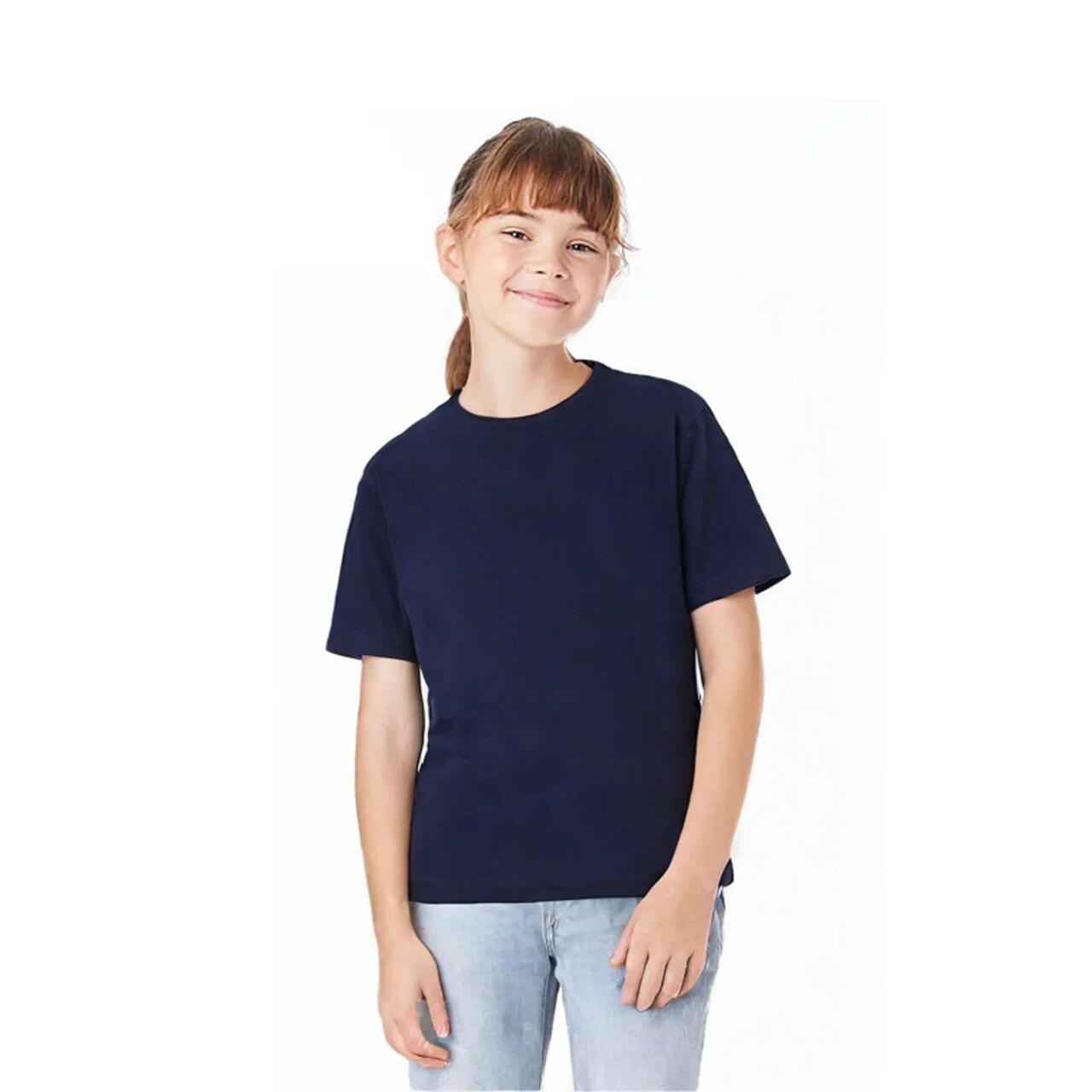 BELLA + CANVAS Youth 6 oz Heavyweight Crewneck Short Sleeve Durable Cotton T-Shirt for Everyday Wear